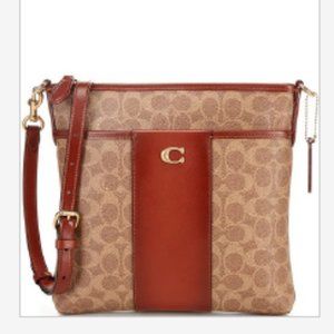COACH Kitt 26 Colorblock Signature Logo Canvas Messenger Crossbody Bag